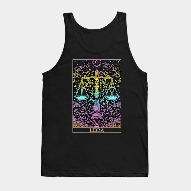 Zodiac sign tarot card Libra Tank Top by OccultOmaStore